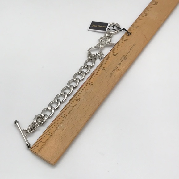 NWT JUICY COUTURE PAVE BOW STARTER TOGGLE BRACELET - Picture 4 of 7